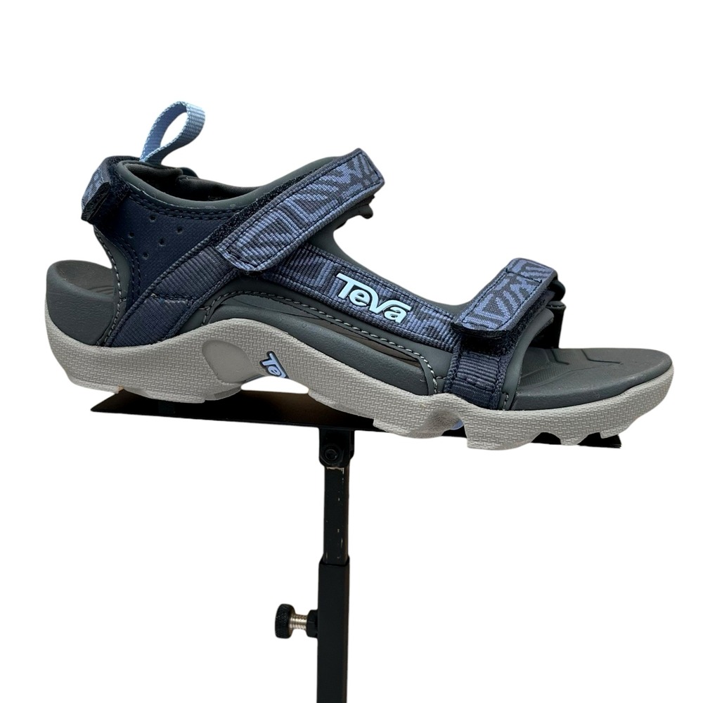 Teva K Tanza Youth Big Boys Sport Outdoor Sandals Size 1 Blue Gray Adjustable